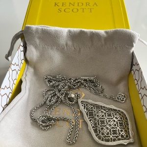 Kendra Scott Aiden Silver Long Pendant Necklace